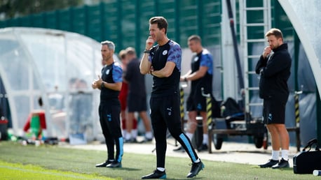 MATCH MODE: Gareth Taylor watches on.