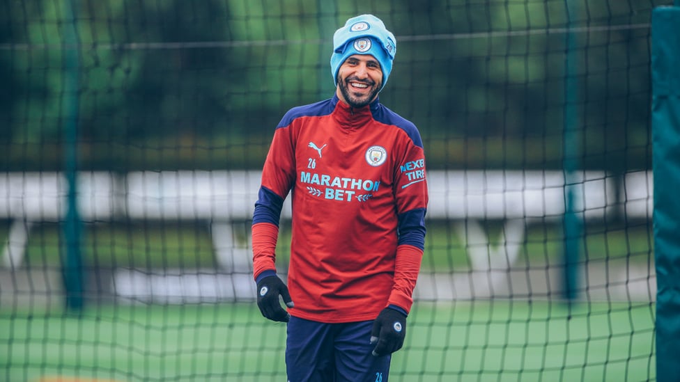 WRAPPED UP : Nice hat, Riyad!