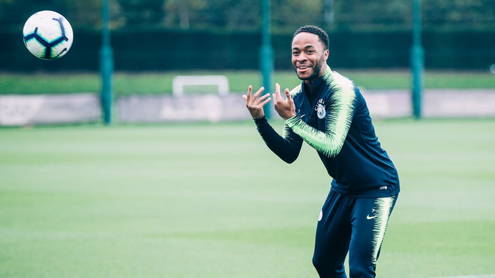 FOCUS : Raheem Sterling prepares for the challenge ahead.