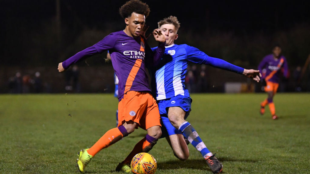 UP FOR THE CUP: D'Margio Wright-Phillips in action during City's FA Youth Cup third round win away at Clevedon