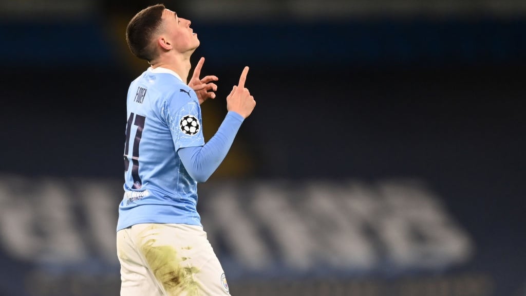 PRAYERS ANSWERED: Foden enjoyed the winner!