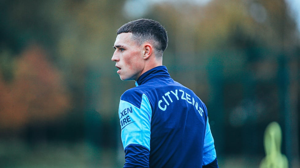 ACTION MAN: Phil Foden focuses on the task in hand