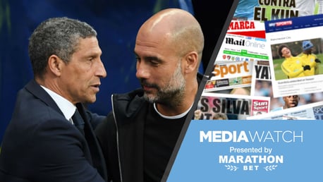WARM WORDS: Brighton boss Chris Hughton has paid a special tribute to Pep Guardiola's Manchester City side