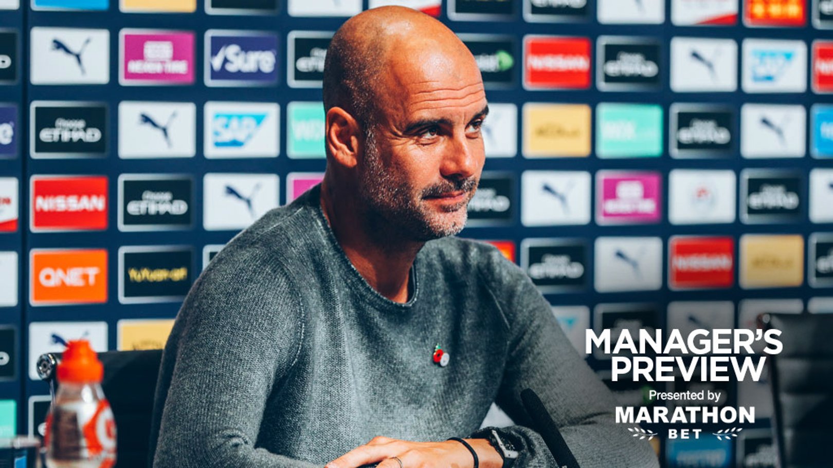 PEP TALK: The boss address journalists at his pre-match press conference.