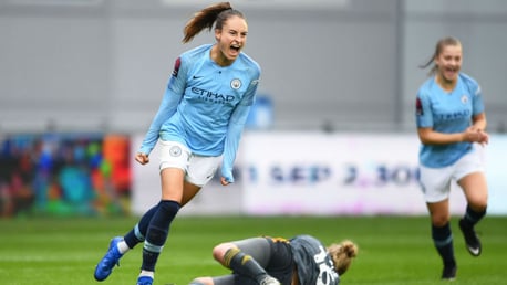 ALL FIRED UP: Tessa Wullaert has made a fine start to life at Manchester City