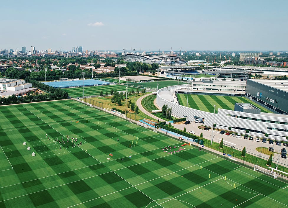 More summery drone shots of the first team training pitches