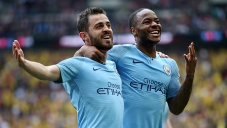 HAT-TRICK HERO: Sterling's hat-trick is the first in an FA Cup final since Stanley Matthews' in 1953