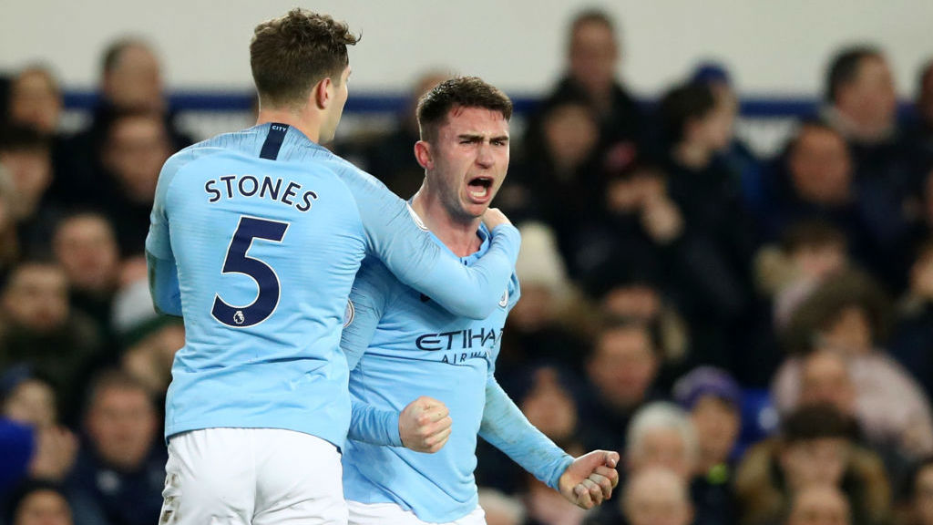 GOAL! Laporte is clearly delighted to grab his second league goal this season