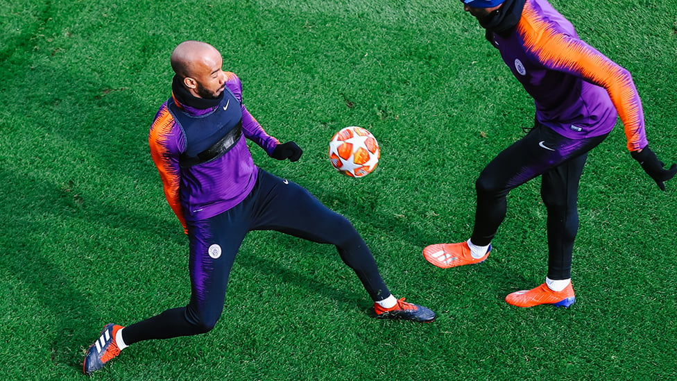 JUST FAB : Delph brings his usual energy to the session