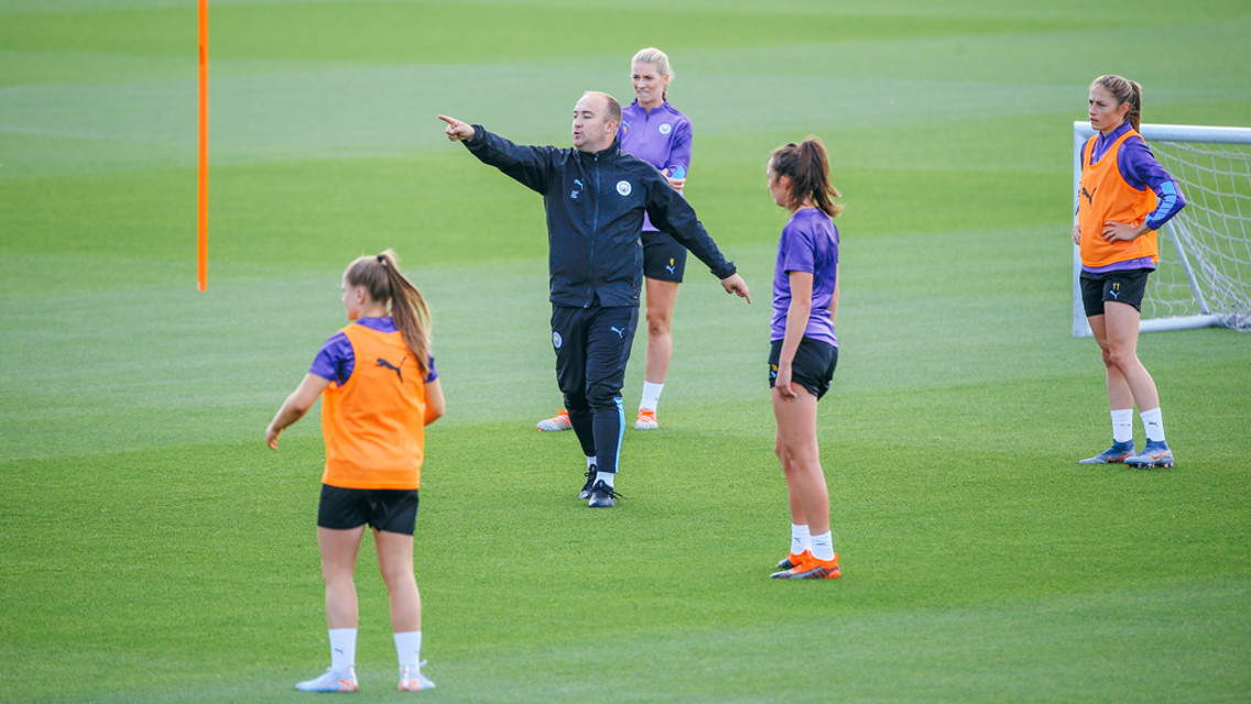 TALKING TACTICS: Nick Cushing delivers instruction