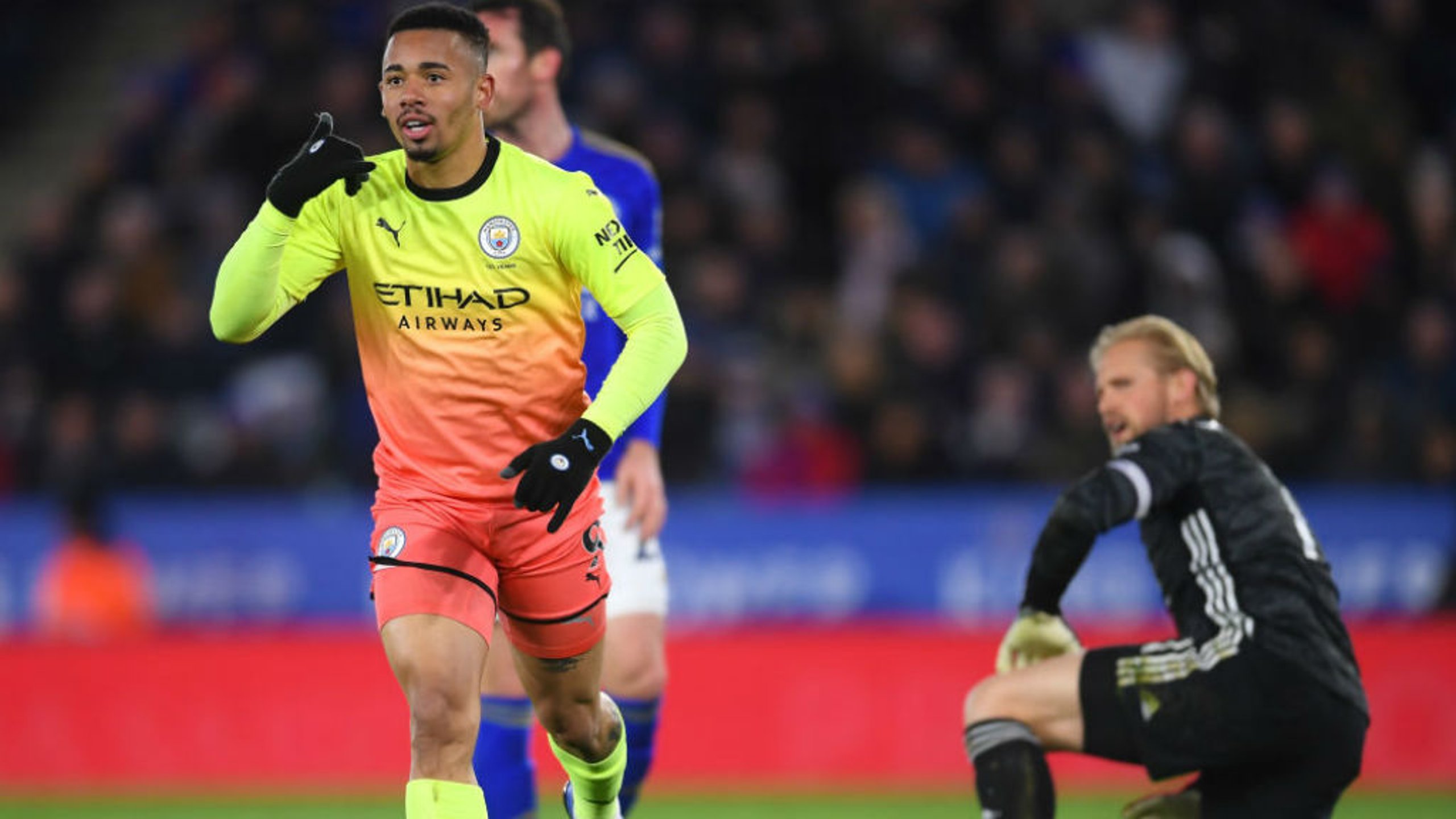 GIFT OF THE GAB: Gabriel Jesus starts the celebrations after his crucial goal