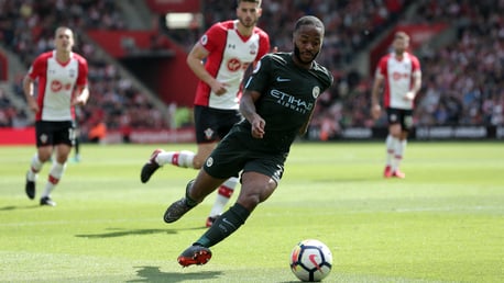 STERLING WORK: Raheem Sterling on the wing