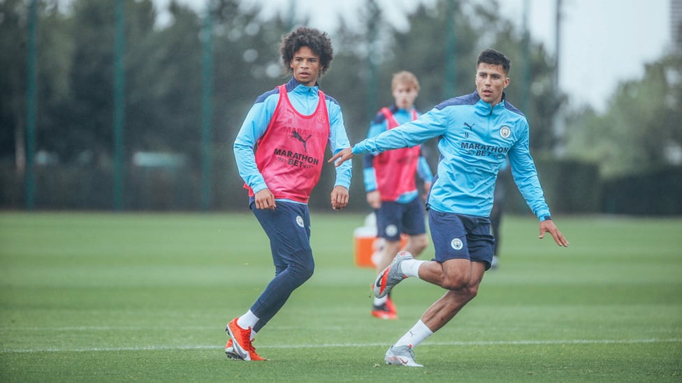 FOCUS TIME: Leroy Sane and Rodrigo are a study in concentration