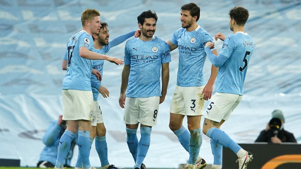 Gundogan and De Bruyne start as Stones clocks up century of Premier League appearances 