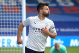 Sergio Aguero wheels away in celebration